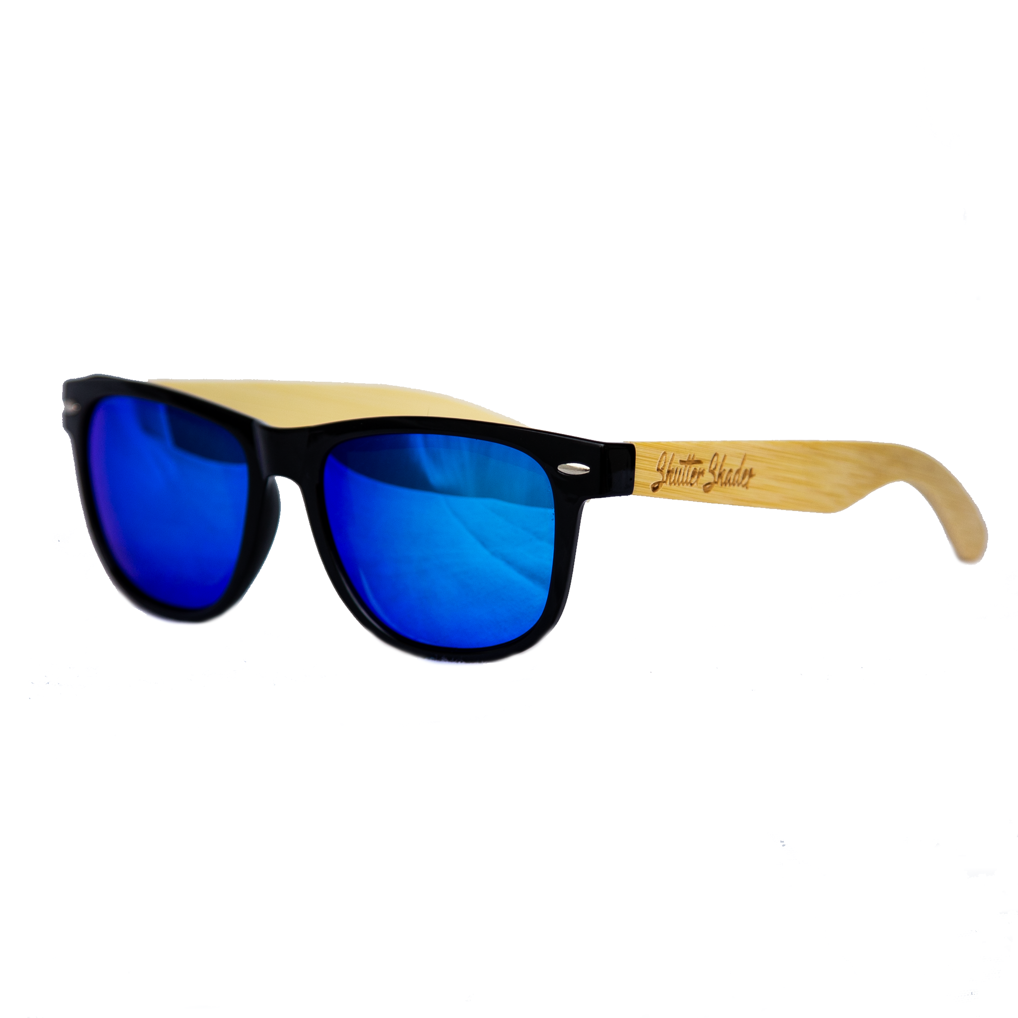 shuttergang shutter shades bamboo blue ice polarized