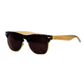 Brown Half Frame Bamboo Sunglasses