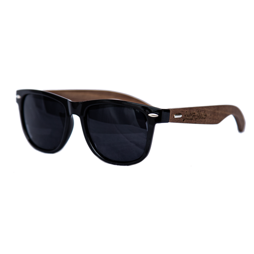 shuttergang shutter shades walnut vintage black polarized sunglasses