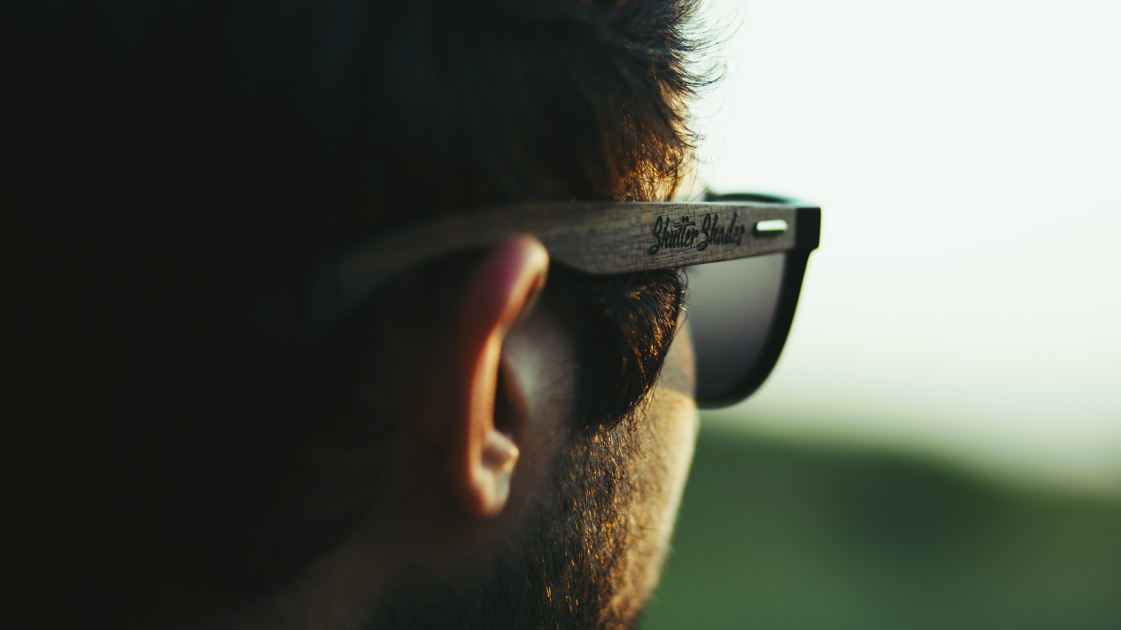 Black Lens Walnut Wood Sunglasses