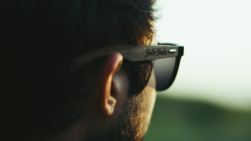 Black Lens Walnut Wood Sunglasses