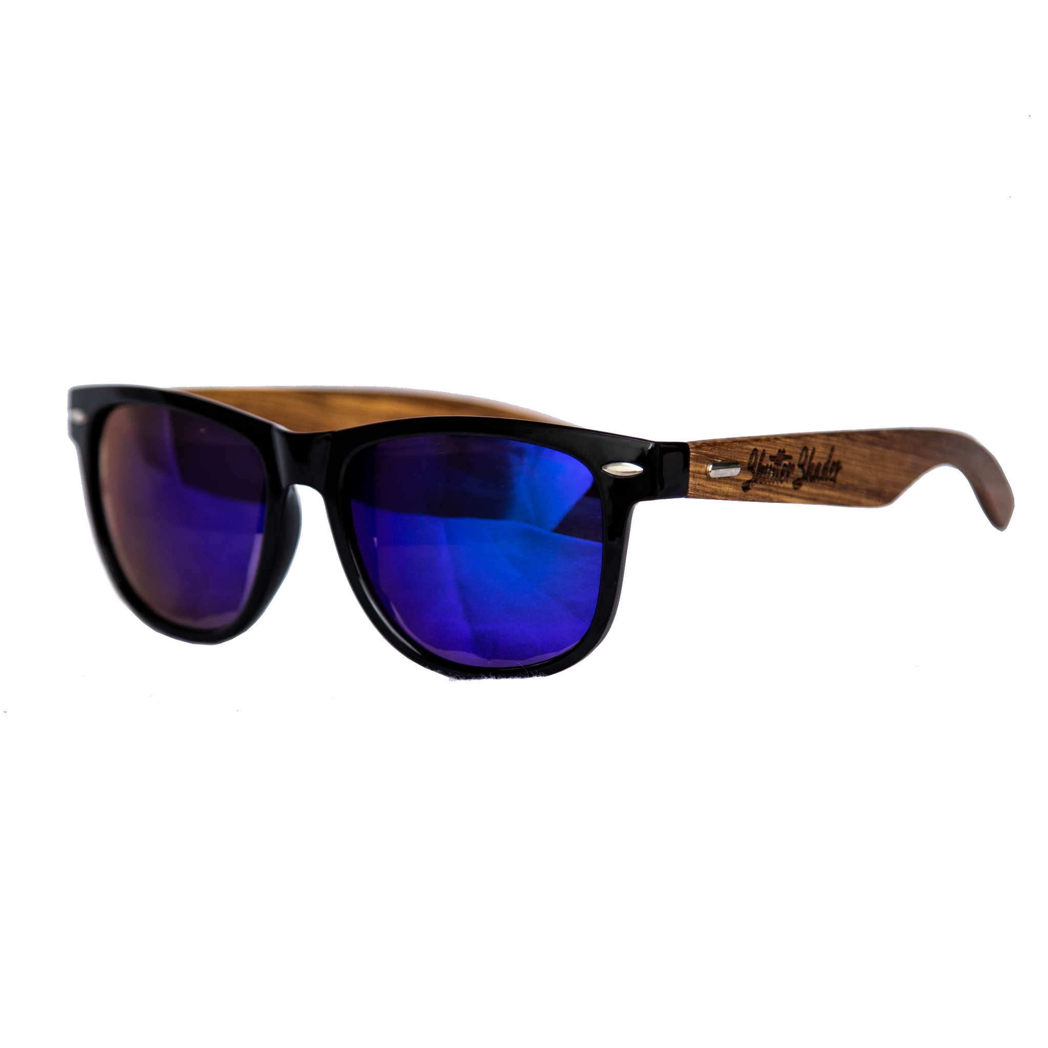 Purple Lens Zebrawood Sunglasses